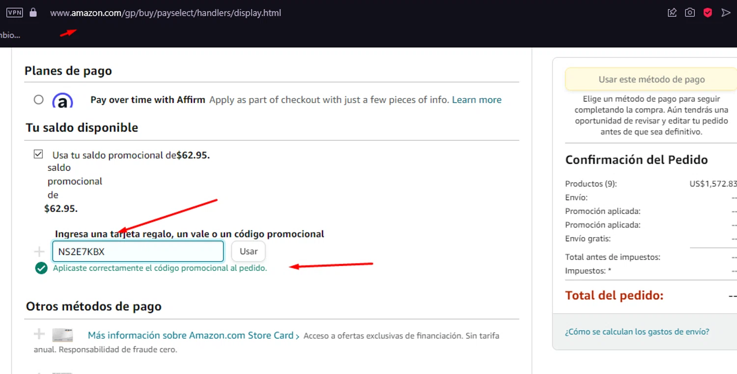 Amazon Fire checkout page showing Amazon Fire promo code box | Screenshot taken by SimplyCodes community member on Dec 20, 2023