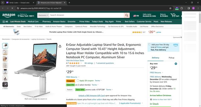 Amazon Fresh checkout page showing Amazon Fresh promo code box | Screenshot taken by SimplyCodes community member on Dec 20, 2023