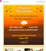 Ambari Nutrition coupon verification screenshot