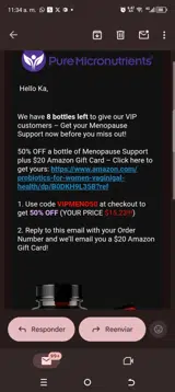 Ambari Nutrition coupon verification screenshot