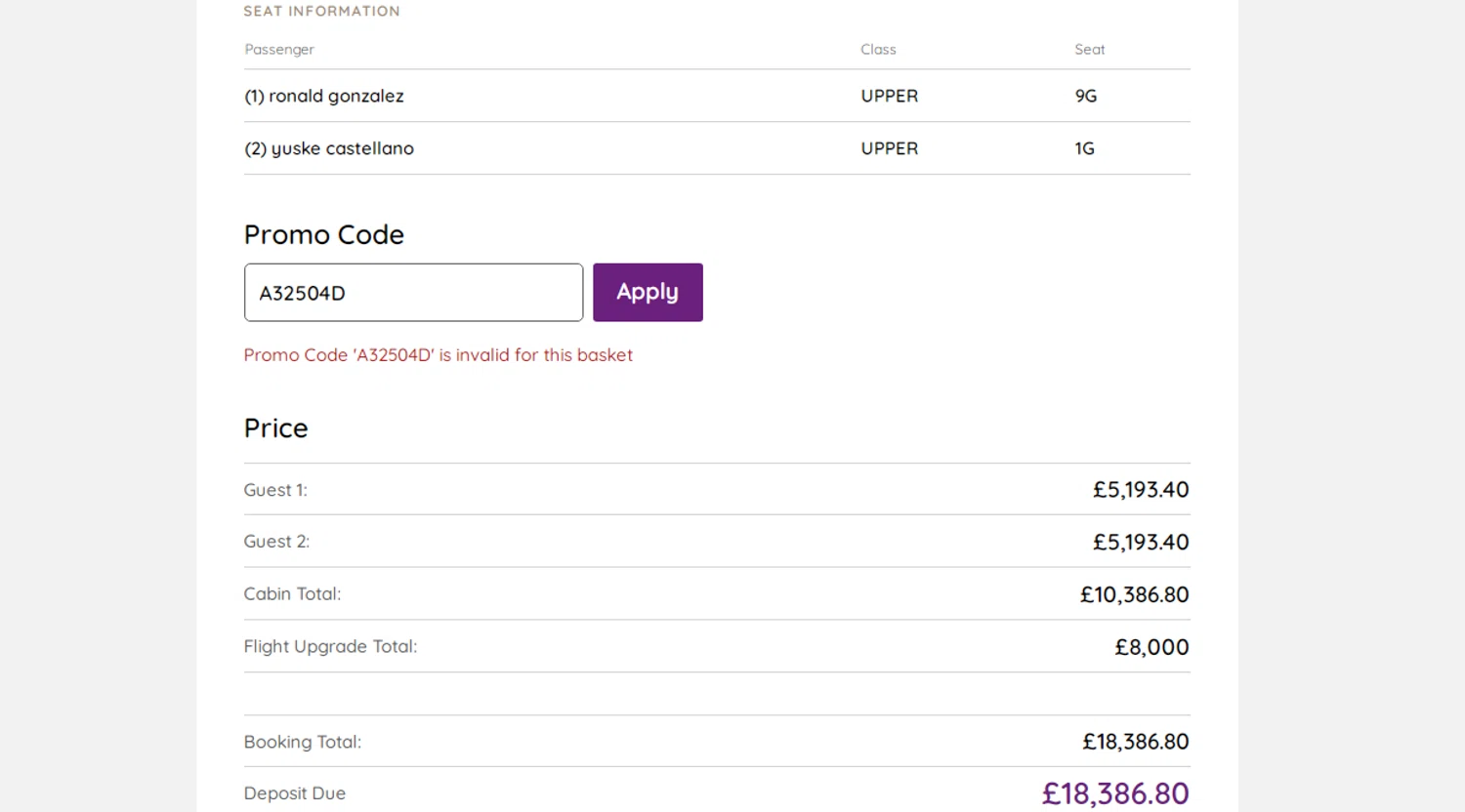 Ambassador Cruise Line promo code screenshot showing code A32504D applied at Ambassador Cruise Line checkout page. Uploaded by SimplyCodes community member Yuskecoder426913 on Oct 3, 2025