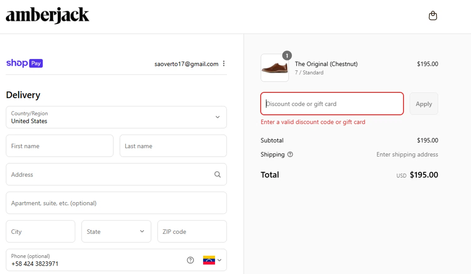Amberjack discount code screenshot showing code 2daysfree applied at Amberjack checkout page. Uploaded by SimplyCodes community member saindex on Aug 11, 2025
