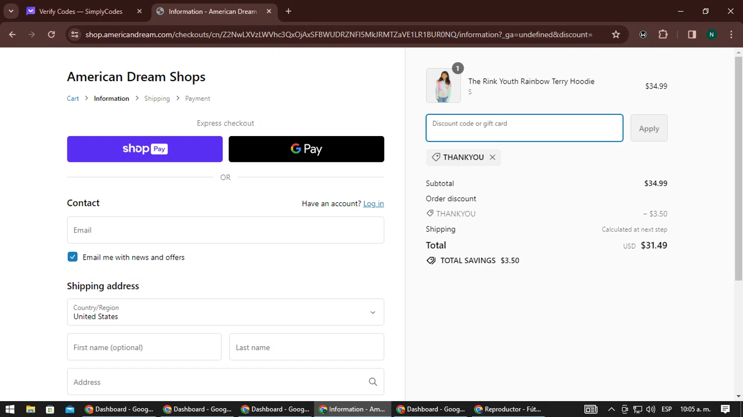 American Dream Promo Codes 20 Off July 2024