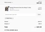 BEAUTY20 coupon verification screenshot