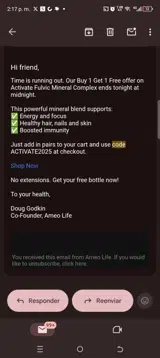 ACTIVATE2025 coupon verification screenshot