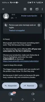 SUBSCRIBE25 coupon verification screenshot