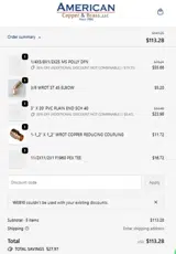 WEB10 coupon verification screenshot