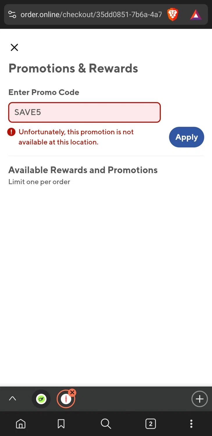 American Deli checkout page showing American Deli promo code box | Screenshot taken by SimplyCodes community member on Feb 22, 2025