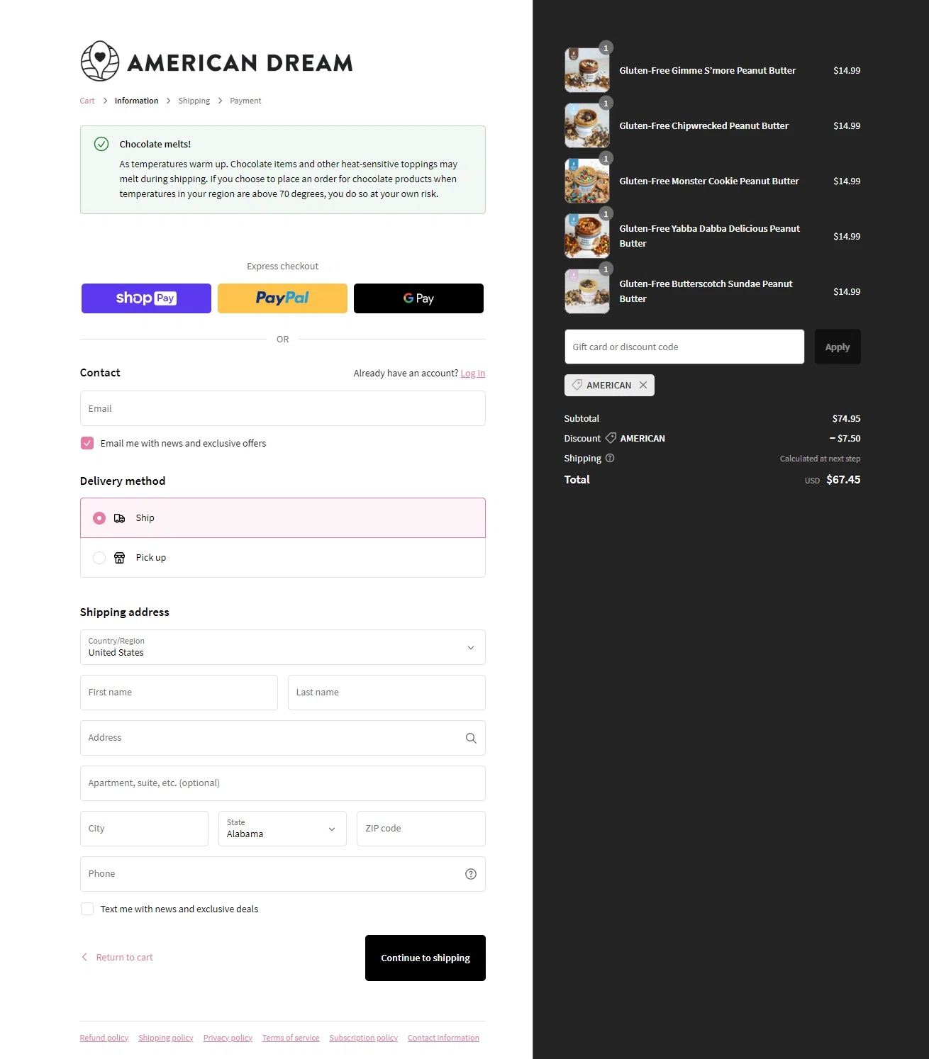 American Dream Nut Butter Coupons 10 Off October 2024