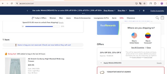 American Eagle Promo Codes - 10% Off | November 2024