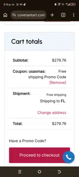 USAXMAS coupon verification screenshot