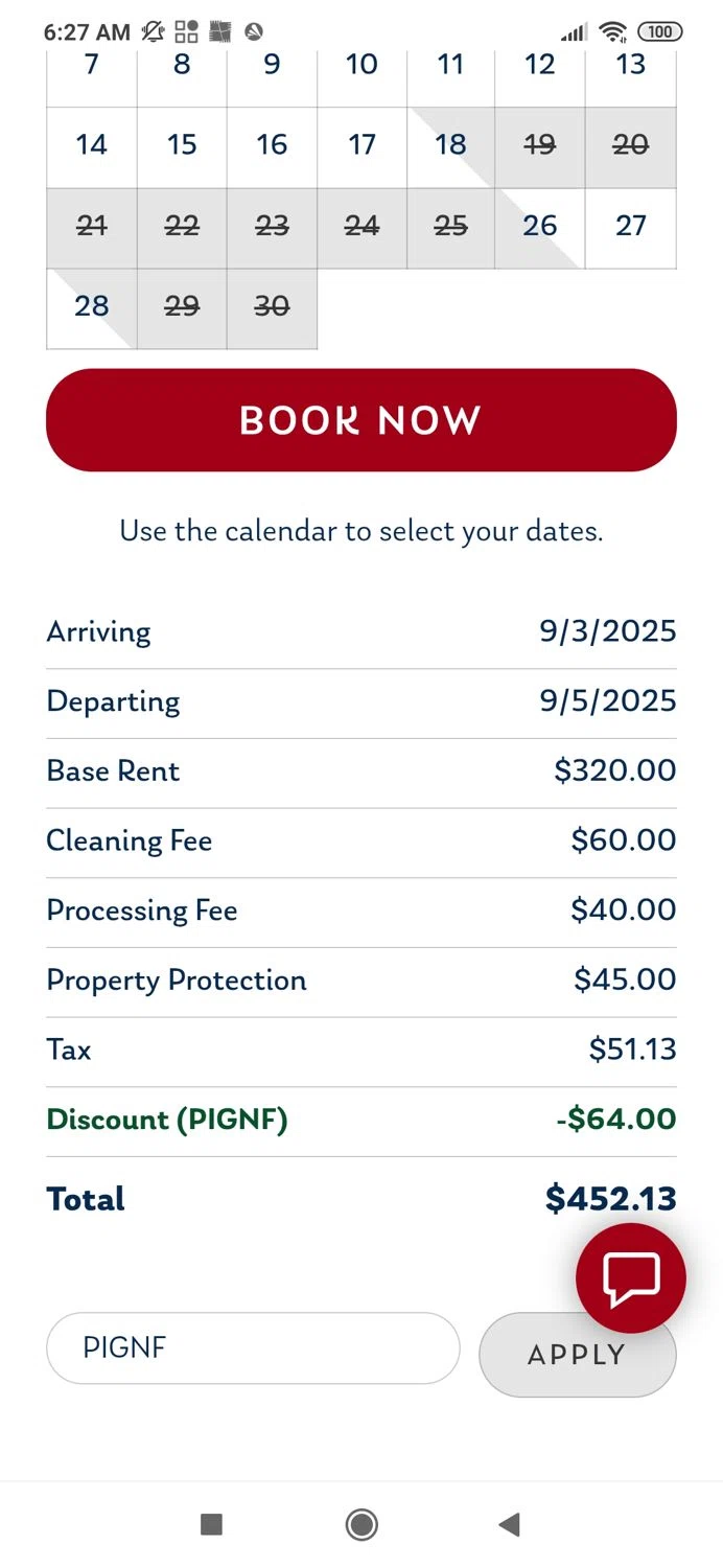 American Patriot Getaways promo code screenshot showing code PIGNF applied at American Patriot Getaways checkout page. Uploaded by SimplyCodes community member MightyBoss9975 on Aug 17, 2025