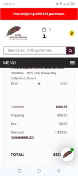 Summerbuzz coupon verification screenshot