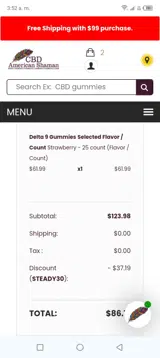 Steady30 coupon verification screenshot