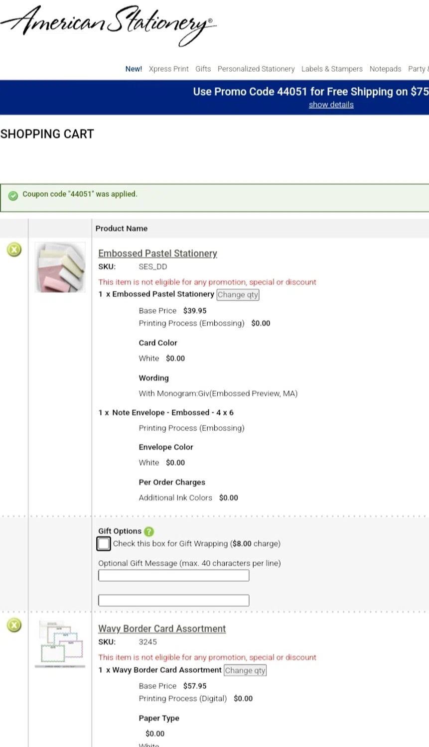 American Stationery Promo Codes 15 Off July 2024