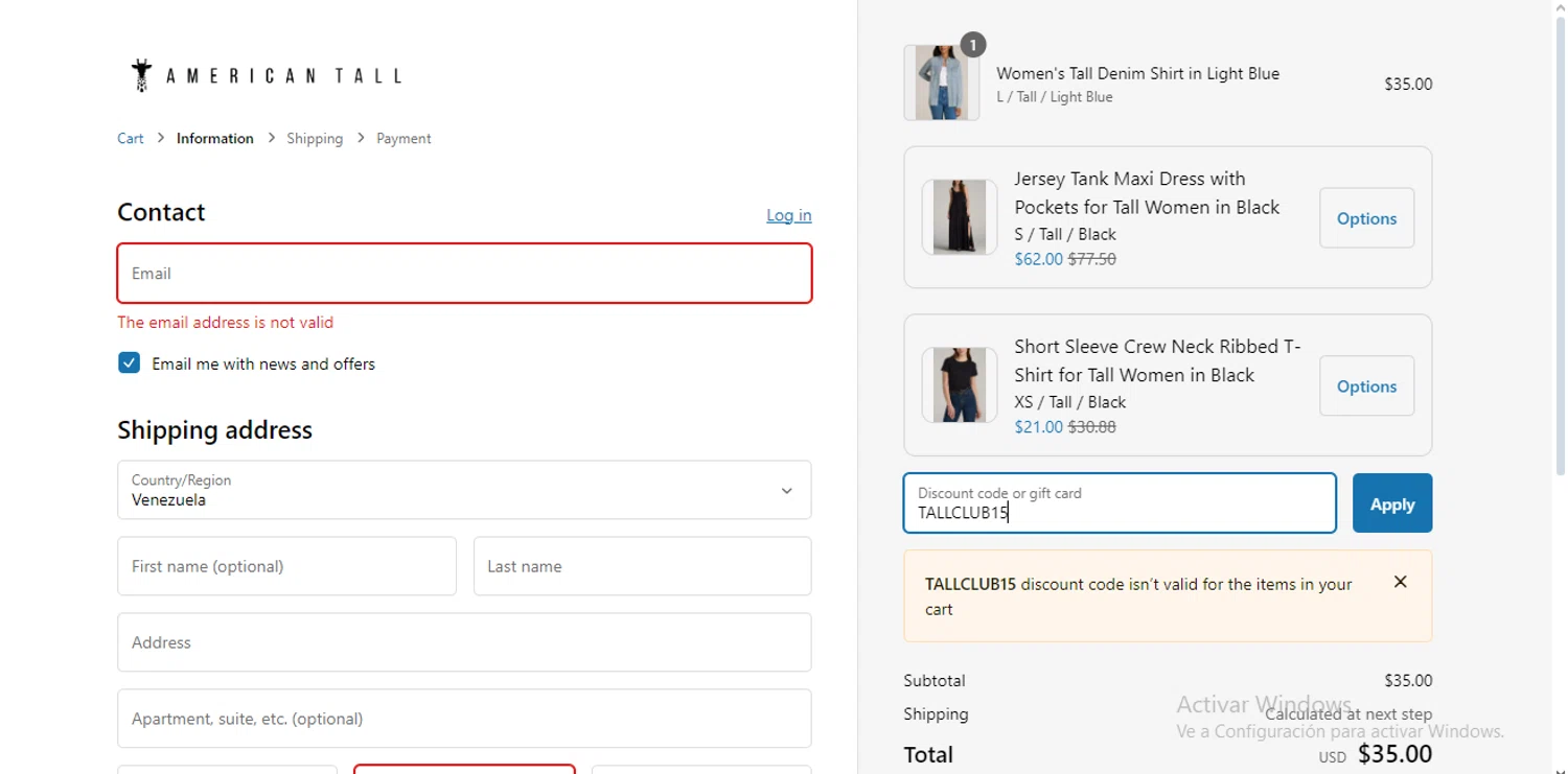 American Tall Coupons 15 Off September 2024