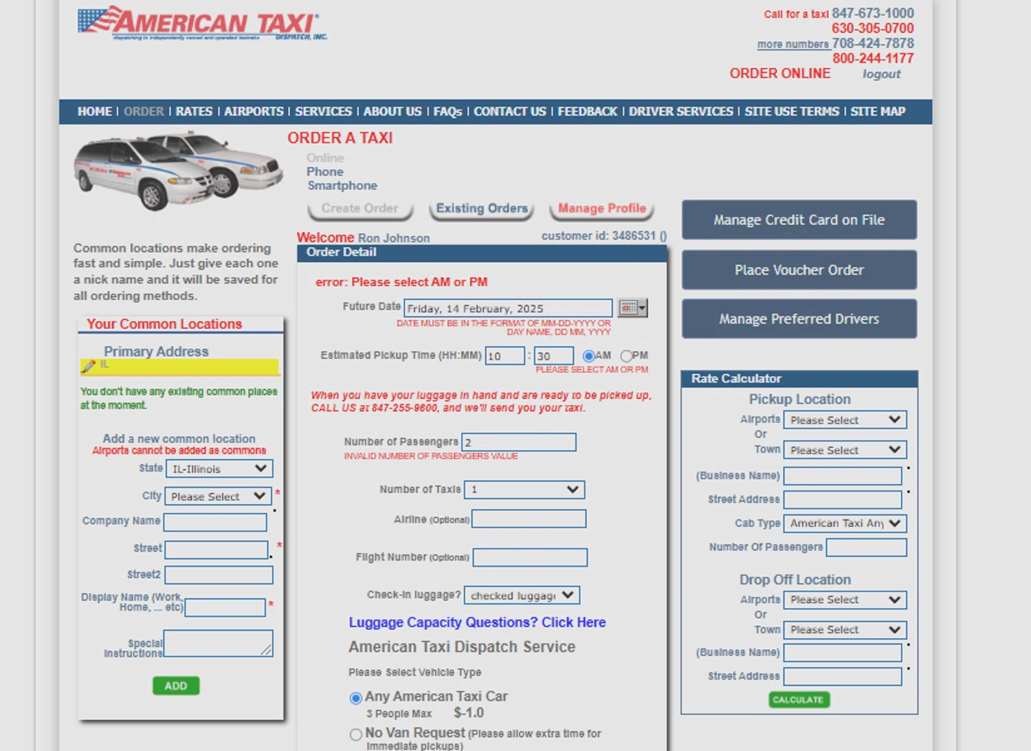 American Taxi promo code screenshot showing code ATD2024 applied at American Taxi checkout page. Uploaded by SimplyCodes community member SimplyCVerlie on Feb 11, 2025