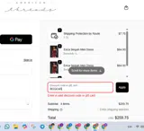 American Threads coupon verification screenshot