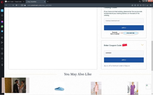 AmeriMark checkout page showing AmeriMark promo code box | Screenshot taken by SimplyCodes community member on Apr 26, 2023