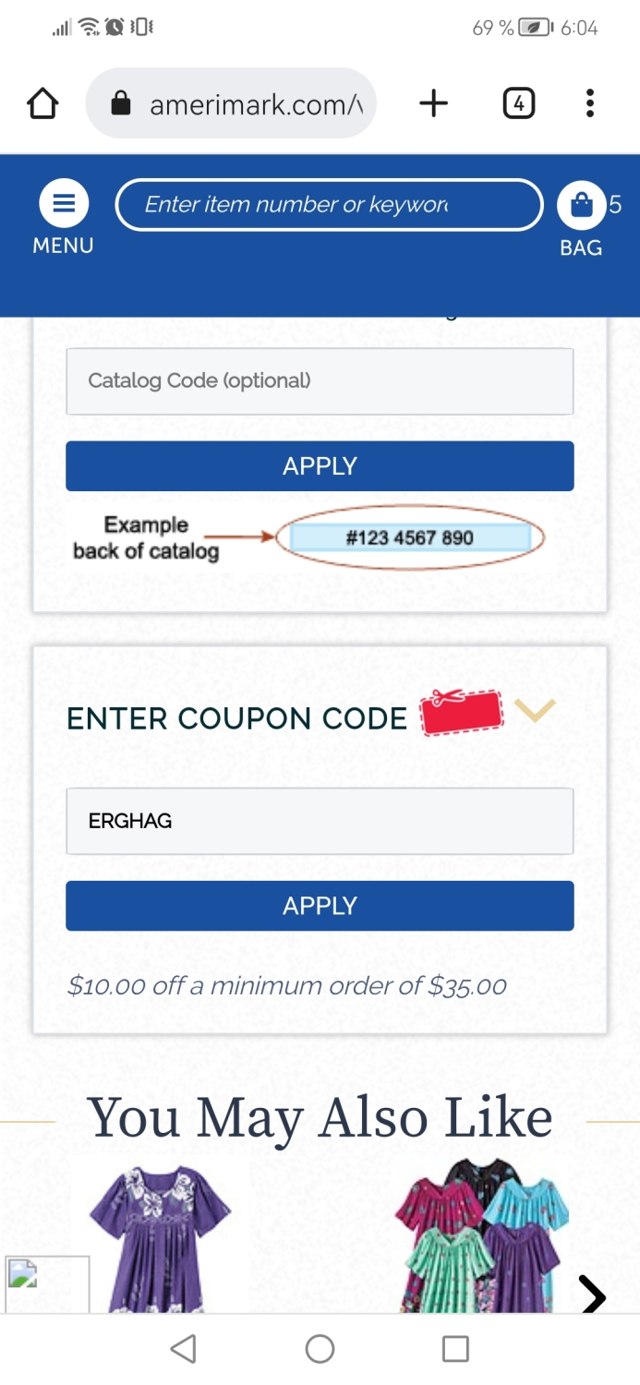 AmeriMark checkout page showing AmeriMark promo code box | Screenshot taken by SimplyCodes community member on Apr 26, 2023