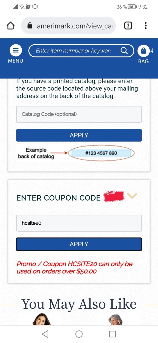AmeriMark checkout page showing AmeriMark promo code box | Screenshot taken by SimplyCodes community member on May 31, 2023