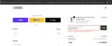 Amiri coupon verification screenshot