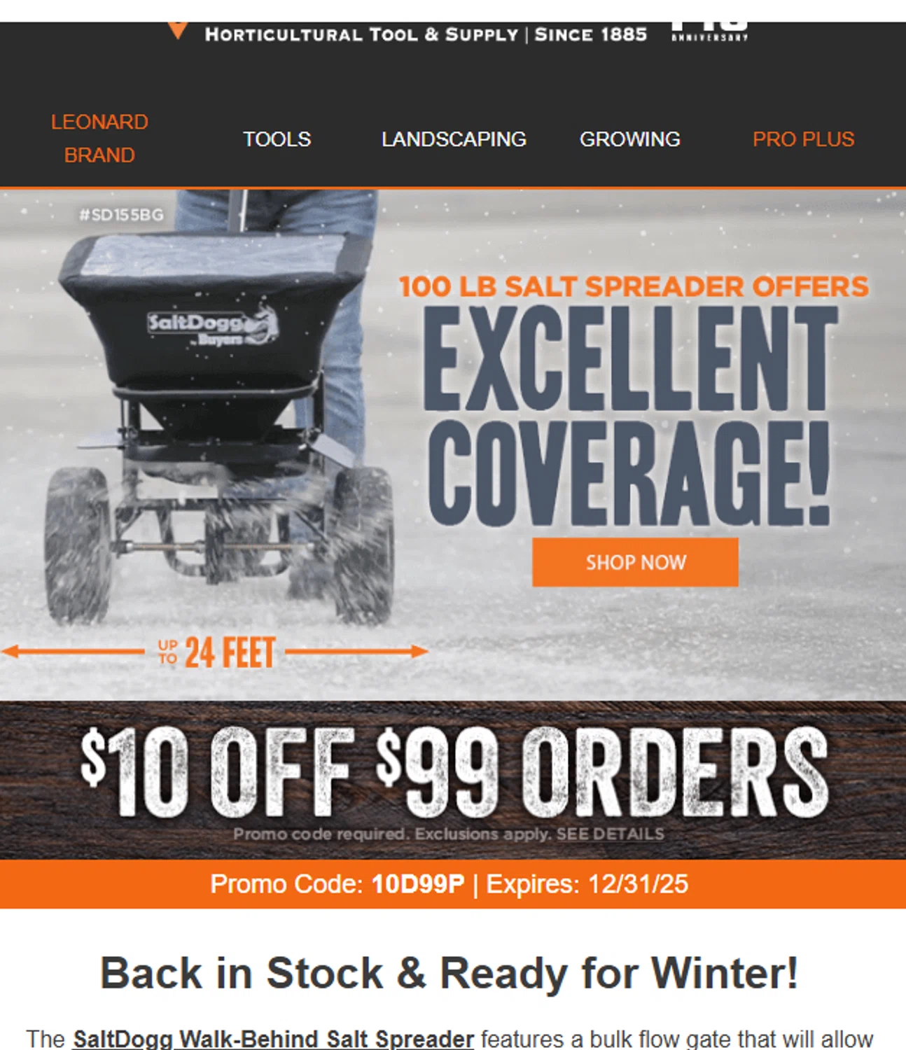 A.M. Leonard discount code screenshot showing code 10D99P applied at A.M. Leonard checkout page. Uploaded by SimplyCodes community member valeriaantonieta on Dec 19, 2025