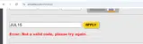 JUL15 coupon verification screenshot