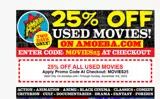 MOVIES25 coupon verification screenshot