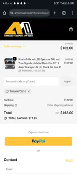 THANKYOU10 coupon verification screenshot