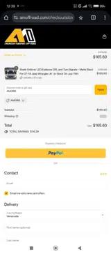 AMOR8 coupon verification screenshot