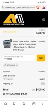 YTS2020 coupon verification screenshot