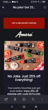 NOTAJOKE coupon verification screenshot