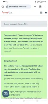 TUCK150 coupon verification screenshot