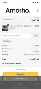 IAM10 coupon verification screenshot