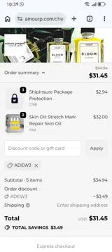 ADEW3 coupon verification screenshot