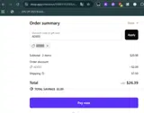 ADEE0 coupon verification screenshot