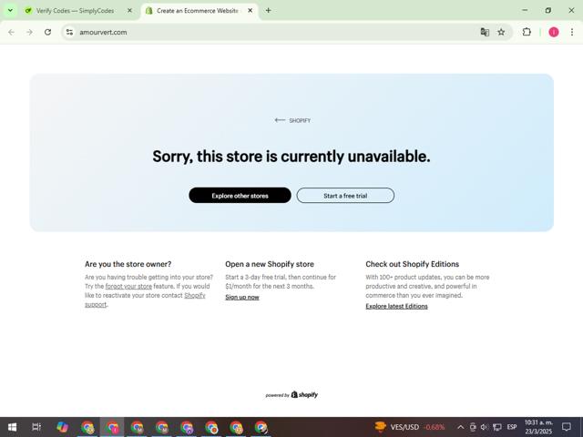 Amour Vert checkout page showing Amour Vert promo code box | Screenshot taken by SimplyCodes community member on Mar 23, 2025