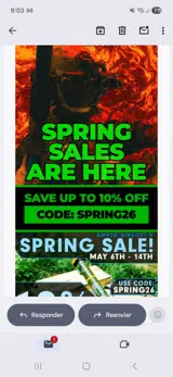 Spring26 coupon verification screenshot