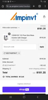 Bestampinvt coupon verification screenshot