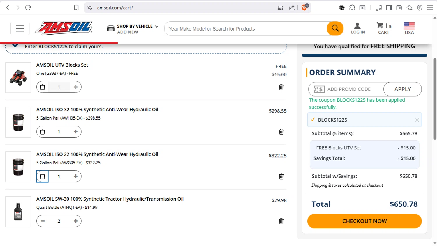 AMSOIL + Free Ship Coupons & Discounts February 2026