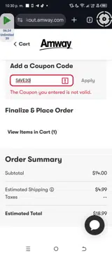 SAVE30 coupon verification screenshot