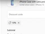 10% coupon verification screenshot