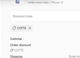 COTTE coupon verification screenshot