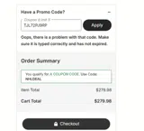 TJL72PJ9RP coupon verification screenshot