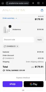 Chanda10 coupon verification screenshot