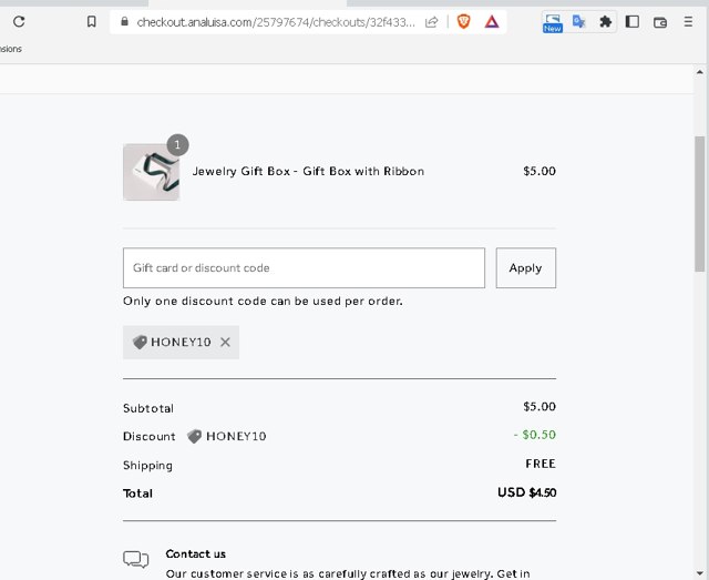 Ana Luisa checkout page showing Ana Luisa discount code box | Screenshot taken by SimplyCodes community member on Nov 6, 2022