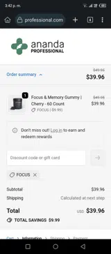 FOCUS coupon verification screenshot