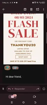 THANKYOU20 coupon verification screenshot