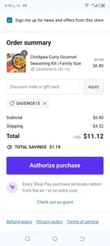 SAVENOX15 coupon verification screenshot